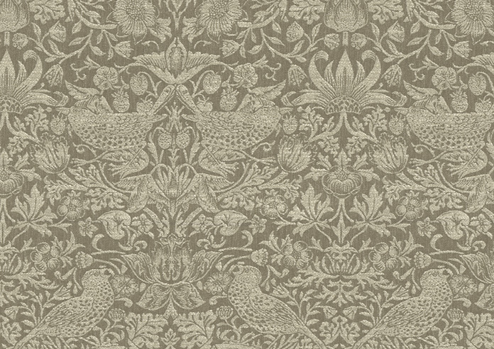 William Morris At Home Strawberry Thief, Woven Sage - Roman Blind - Image 7